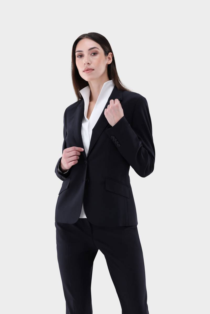 Blazer aus Wolle mit Stretch Slim Fit von van Laack