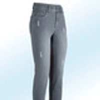 Knöchellange Jeans in 5-Pocket-Form Anthrazit Grösse 46 Damen