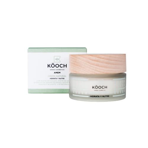 Kooch AMEM Feuchtigkeitsspendende und nährende Gesichtscreme 50 ml | Natürlich und vegan zertifiziert, mit veganer Hyaluronsäure | Feuchtigkeitsspendende Gesichtscreme für Frauen von Kooch