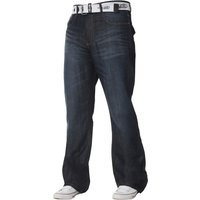 Kruze Herren Bootcut Denim Jeans