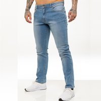Kruze Herren Straight Leg Stretch Jeans