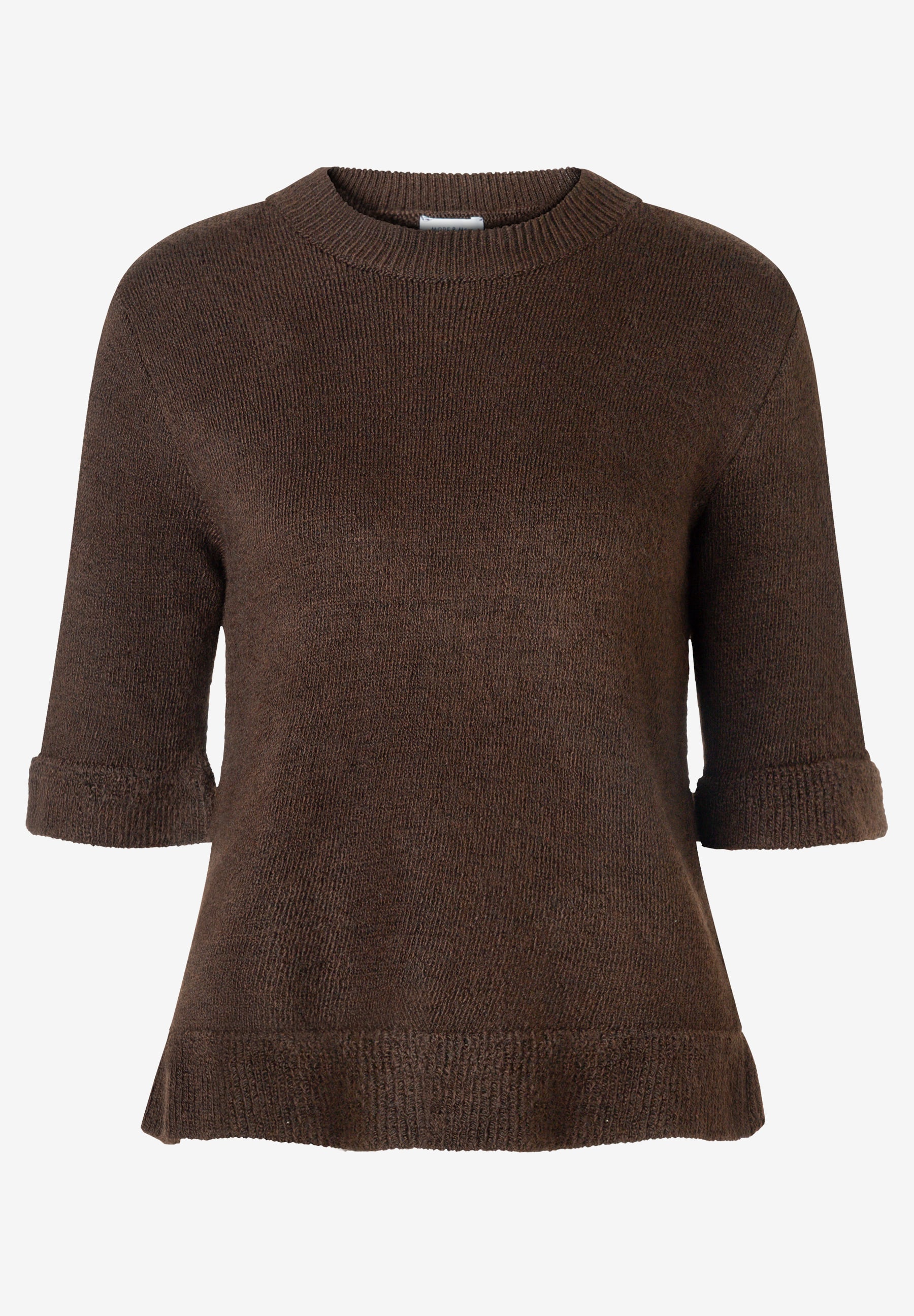 Kurzarmpullover mit Rüschen