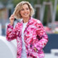 Kurzjacke mit Blütendessin Pink-Azalee-Weiss Grösse 38 pink/azalee/weiss Gr. 38 Damen