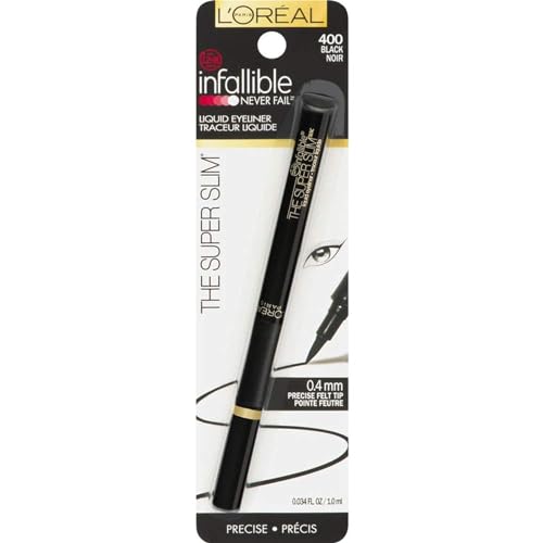 L'Oreal Paris Infallible The Super Slim Liquid Eyeliner, Schwarz, 400 Stück