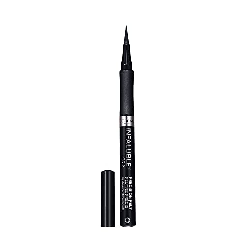 L'Oreal Paris L'Oreal Paris Infallible Grip Precision Filz-Eyeliner, wischfest, langlebig, wasserfest, Schwarz, 0,9 ml