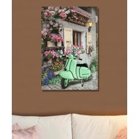 LED-Bild mit Metallapplikation, Bunt