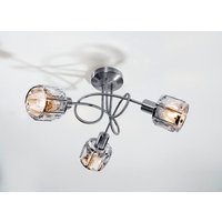 LED-Deckenlampe in verschiedenen Ausführungen, Edelstahl, LED-Deckenleuchte, 3-flammig