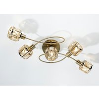 LED-Deckenlampe in verschiedenen Ausführungen, Gold, 5-flammig