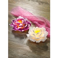 LED-Kerze Chrysantheme, Weiss