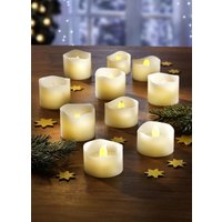 LED-Kerzen, 10-er Set, Creme