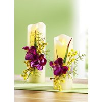 LED-Kerzen, 2er-Set, Creme