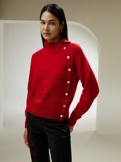 LILYSILK 100 Kaschmir Pullover Damen Rot Deutschland 100% Kaschmir Weich Und Schick Verstellbarer Rollkragenpullover S
