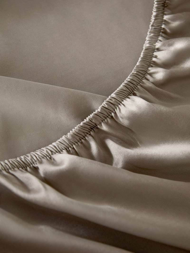 LILYSILK 25 Momme Seide Spannbettlaken Silber Grau Deutschland 100% Reine Seide Glänzend Super Weich Spannbettlaken 200x200+30cm