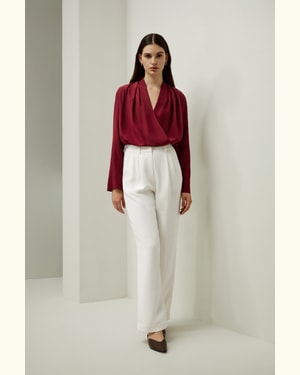 LILYSILK Damen Bluse Seide Kirschrot DE 100% Seiden-Crêpe De Chine Entspannte Passform S LILYSILK Damen Bluse Seide Kirschrot DE 100% Seiden-Crêpe De Chine Entspannte Passform S