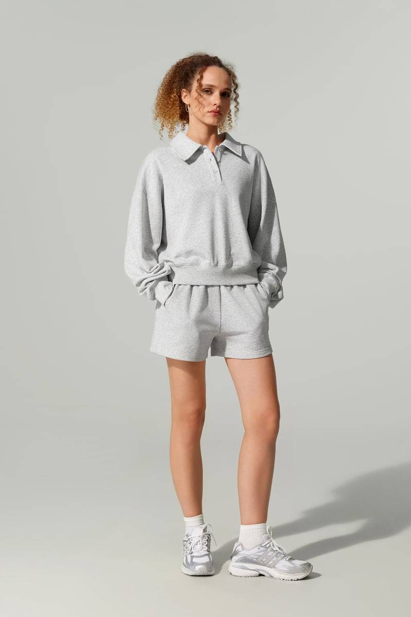 LILYSILK Damen Heirloom '89 Polo-Sweatshirt SILKERRY Heather-Grau XS - Weich & Atmungsaktiv LILYSILK Damen Heirloom '89 Polo-Sweatshirt SILKERRY Heather-Grau XS - Weich & Atmungsaktiv
