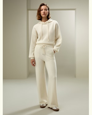LILYSILK Damen Jogginghose Weiß DE Das Ganze Jahr Über Tragbar Normale Passform Ein Hoch Tailliertes Design Zur Betonung Ihrer Figur L