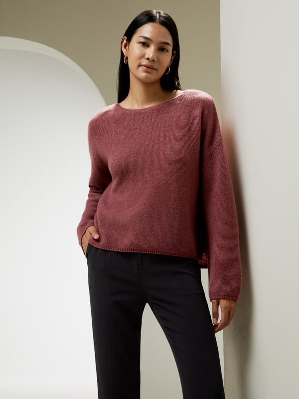 LILYSILK Damen Seiden-Kaschmir Sweatshirt Geißblatt XS - Luxuriöser Tragekomfort & Entspannte Silhouette LILYSILK Damen Seiden-Kaschmir Sweatshirt Geißblatt XS - Luxuriöser Tragekomfort & Entspannte Silhouette