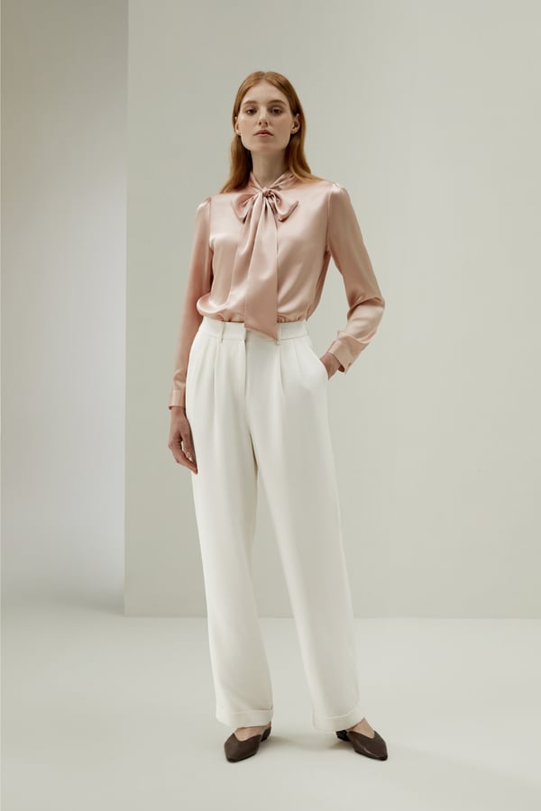 LILYSILK Damen Seidenbluse | Natürlicher Stoff Schleife Leicht Und Atmungsaktiv DE Blassrosa XS LILYSILK Damen Seidenbluse | Natürlicher Stoff Schleife Leicht Und Atmungsaktiv DE Blassrosa XS