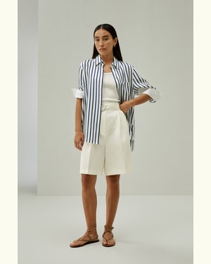 LILYSILK Damen Seidenbluse Palma Streifen DE 100 % Seide Geeignet Für Arbeit Und Freizeit XL