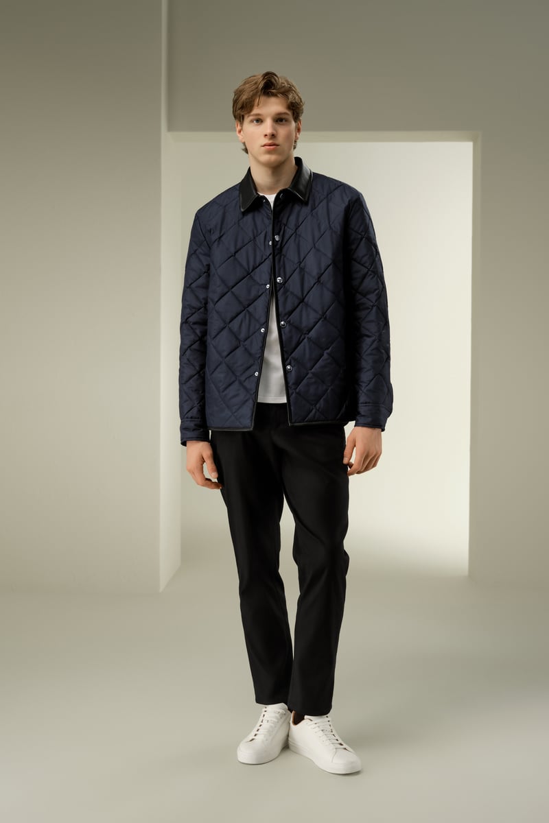 LILYSILK Herren Gesteppte Seiden-Daunenjacke Wasserabweisend Winterjacke Schwarz XXL