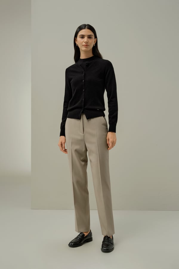 LILYSILK Kaschmir Cardigan Damen Schwarz L - Weicher Rundhals Cardigan 100% Kaschmir LILYSILK Kaschmir Cardigan Damen Schwarz L - Weicher Rundhals Cardigan 100% Kaschmir
