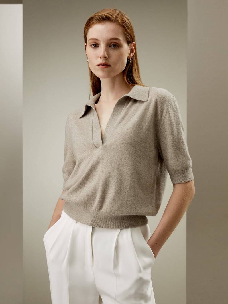 LILYSILK Merino Poloshirt Damen XS Kamel Ultrafein Atmungsaktiv Temperaturregulierend LILYSILK Merino Poloshirt Damen XS Kamel Ultrafein Atmungsaktiv Temperaturregulierend