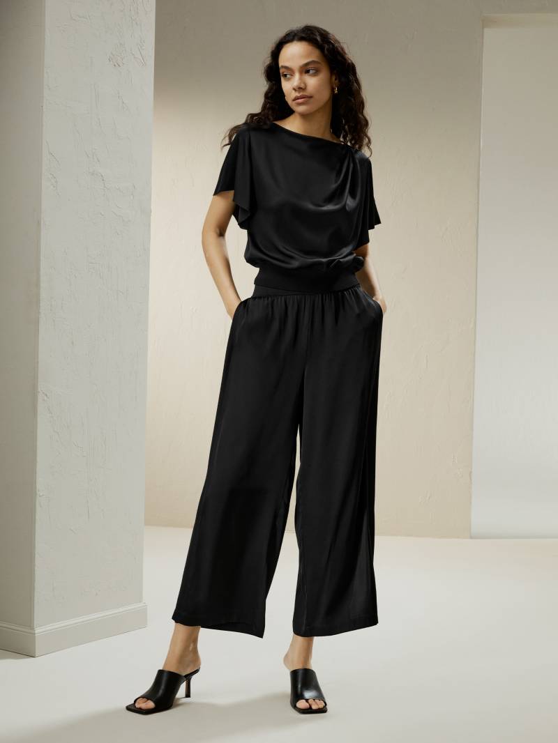 LILYSILK Seiden T Shirts Damen Elastischer Rippstrick Unten Leicht Und Weich Schwarz XS Deutschland LILYSILK Seiden T Shirts Damen Elastischer Rippstrick Unten Leicht Und Weich Schwarz XS Deutschland