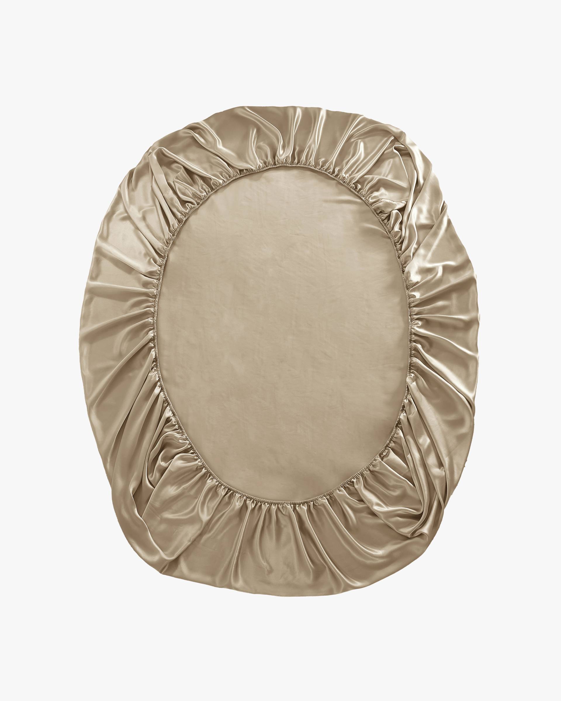 LILYSILK Spannbettlaken Seide 180X200 Taupe Deutschland Reine Seide Nahtloses Für Alle Jahreszeiten Spannbettlaken 180x200+30cm