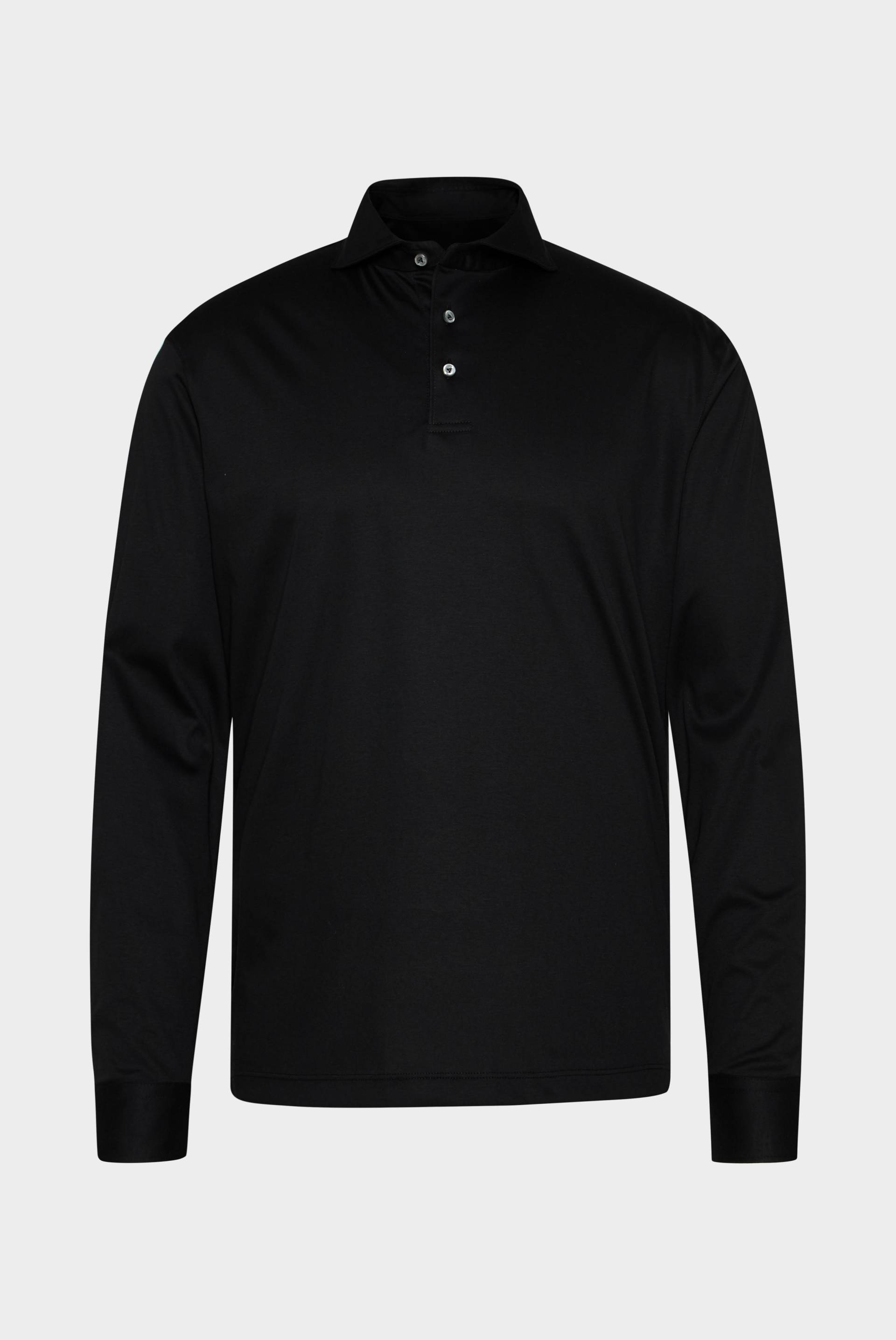 Langarm Jersey Poloshirt von van Laack