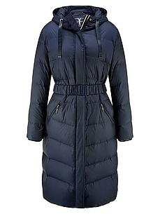 Langer Daunen-Steppmantel BASLER blau