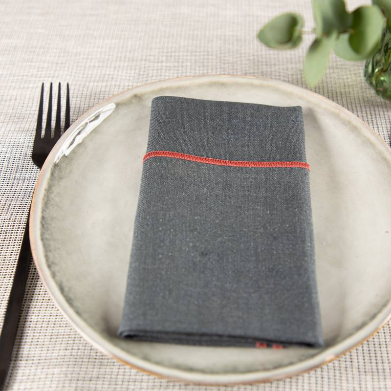 Leinenservietten | 100% Leinen | anthrazit