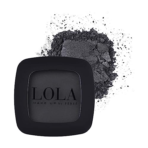 Lola Make-Up Mono Lidschatten, Schwarz, Satin, Reichhaltige Intense Pigmentierung, Hohe Deckkraft, Verwenden Sie Nass & Trocken, Alle Hauttöne, Mineralölfrei, Vegan & Tierversuchsfrei, Nr. 001 von Lola Make-Up