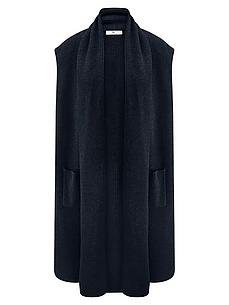 Long-Strickweste Peter Hahn blau