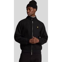 Lyle & Scott Doubleface-Harringtonjacke aus Wolle in Schwarz