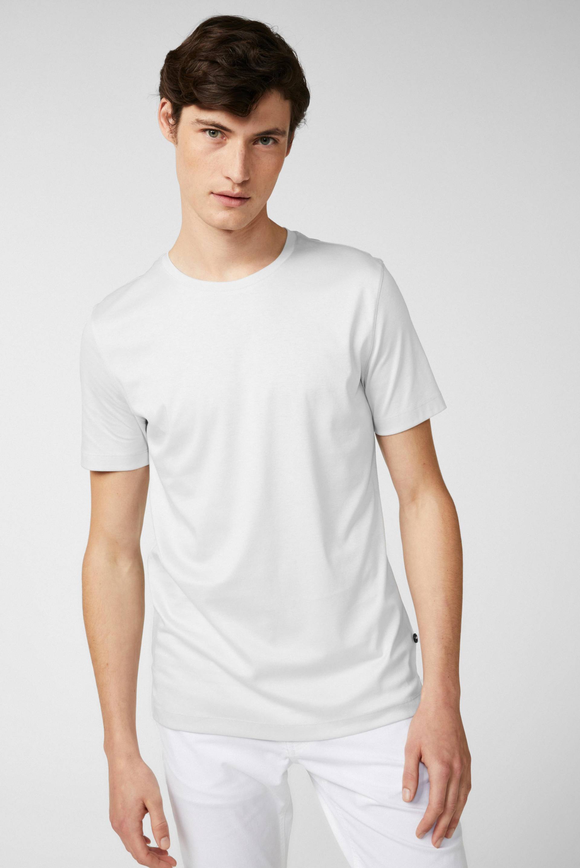 Rundhals Jersey T-Shirt Slim Fit weiß von van Laack