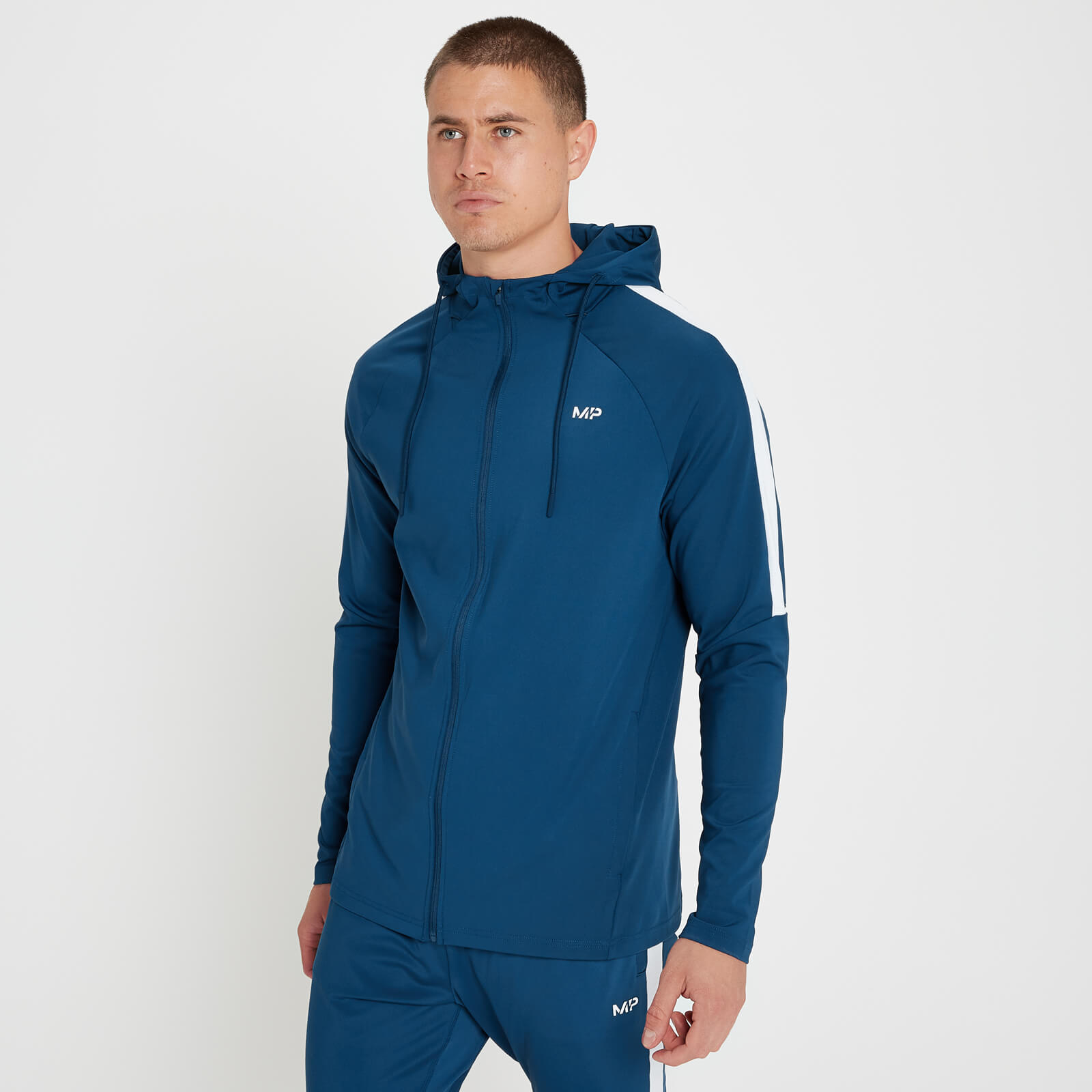 MP Men's Tempo Zip Thru Hoodie - Intense Blue - L von MP