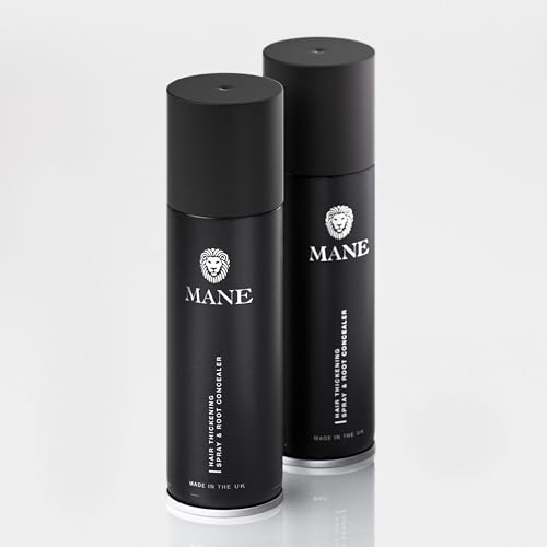 MANE - coloriertes Haar Haarverdichtung Spray dunkelbraun 200 ml x 2 von MANE
