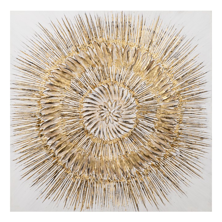 Mandala-Bild 'Goldzauber' 100x100 cm