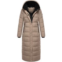 Marikoo Damen Steppmantel Pakoraa mit abnehmbarem Teddyfellkragen