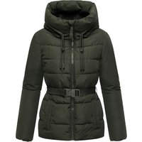 Marikoo Damen Winterjacke Himee mit Taillengürtel & Magnettaschen