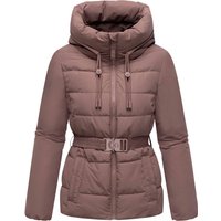Marikoo Damen Winterjacke Himee mit Taillengürtel & Magnettaschen