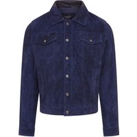 Marineblaue Jeansjacke aus Ziegenwildleder für Herren - Nurmes