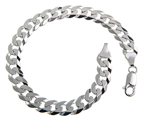 Silberketten-Store Panzerkette Armband Herren Silber 7,5mm I Panzerarmband Herren Silber 925 nickelfrei I Männer Armband 1,8mm Stärke mit Karabiner von SILBERKETTEN STORE DEIN SCHMUCK ONLINE SHOP