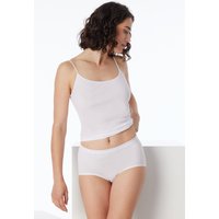 Midi-Slip Feinripp weiß - Luxury 42 von Schiesser