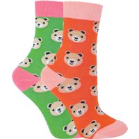 Miss Sparrow - 2er-Pack Mädchen Bambus-Tiermuster-Socken - Bären
