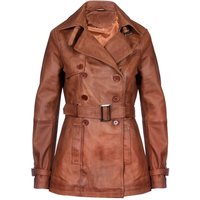 Mittellanger Damen-Trenchcoat aus Leder – Oakham
