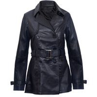 Mittellanger Damen-Trenchcoat aus Leder – Oakham