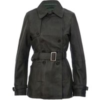 Mittellanger Damen-Trenchcoat aus Leder – Oakham