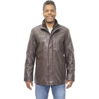 Mittellanger Ledermantel für Herren – Hanoi