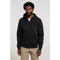 Mountain Warehouse - "Dalton" Hoodie mit durchgehendem Reißverschluss mit Borg gefüttert für Herren (Schwarz)